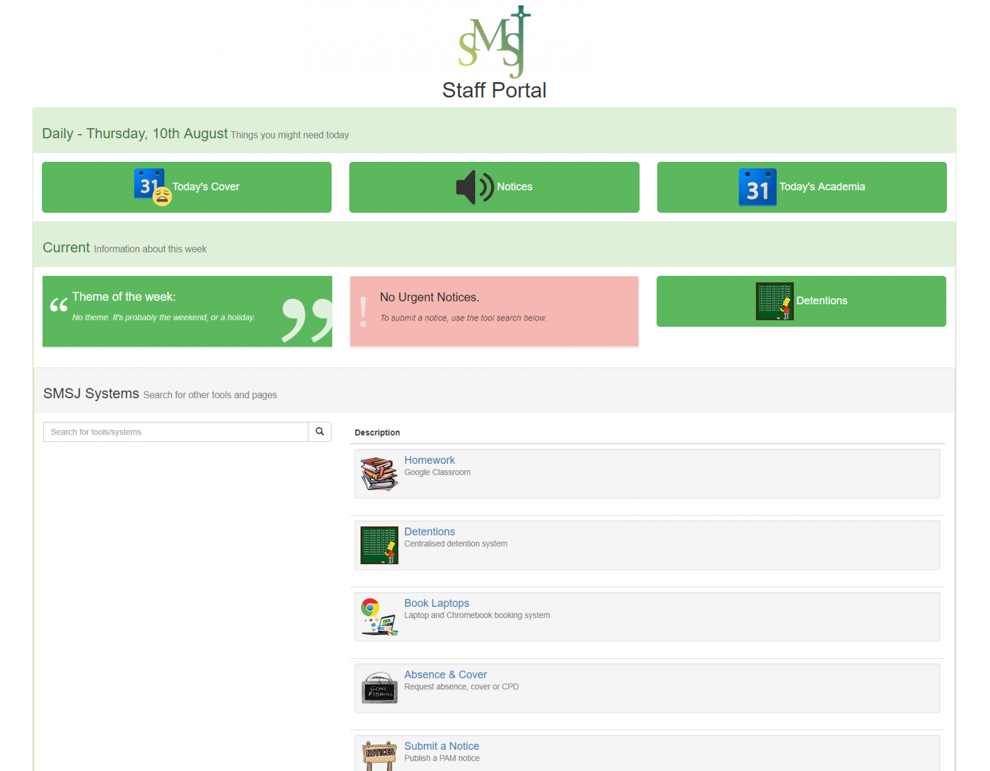 A School Portal/VLE Project